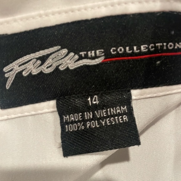 White Long Sleeve FUBU Dress Shirt, size 14 - Picture 4 of 4